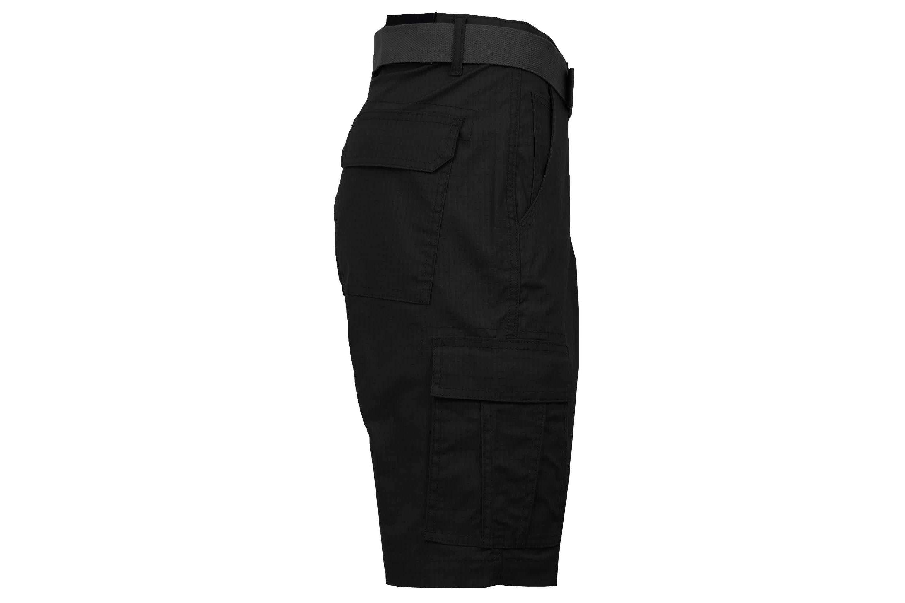 Galaxy Rugged Trail  Mens Cotton Stretch Ripstop Cargo Shorts With Belt