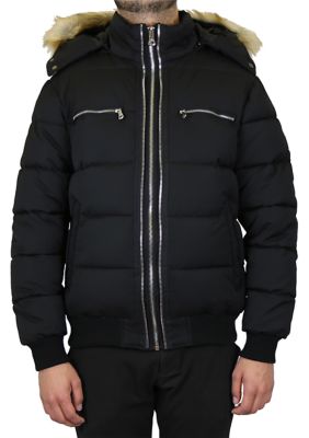 Men's Heavyweight Jacket With Detachable Fur Hood