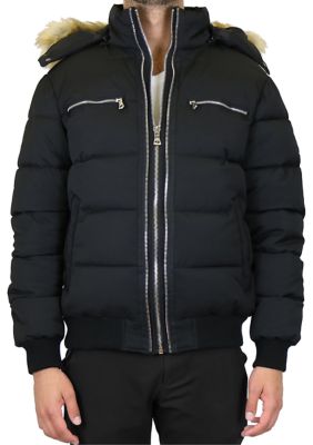 Men's Heavyweight Jacket With Detachable Fur Hood