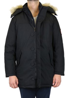 Men's Heavyweight Parka Jacket With Detachable Hood