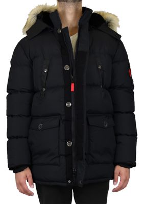 Men's Heavyweight Parka Jacket With Detachable Hood