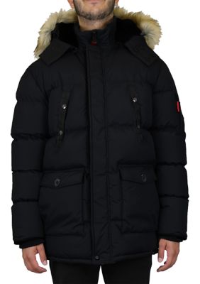 Men's Heavyweight Parka Jacket With Detachable Hood