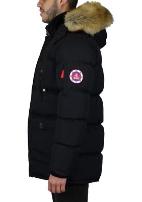 Men's Heavyweight Parka Jacket With Detachable Hood