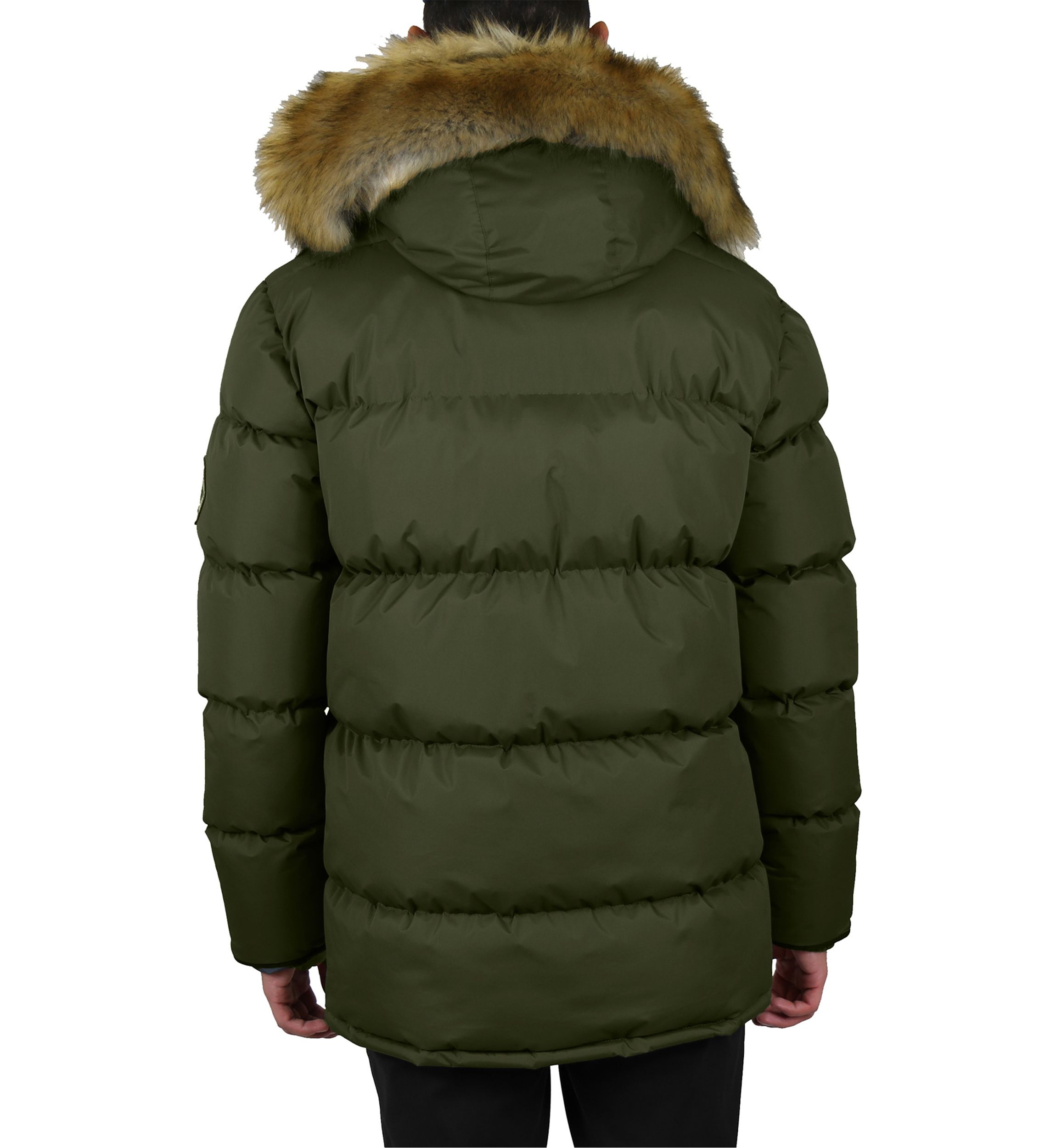 Mens Heavyweight Parka Jacket With Detachable Hood