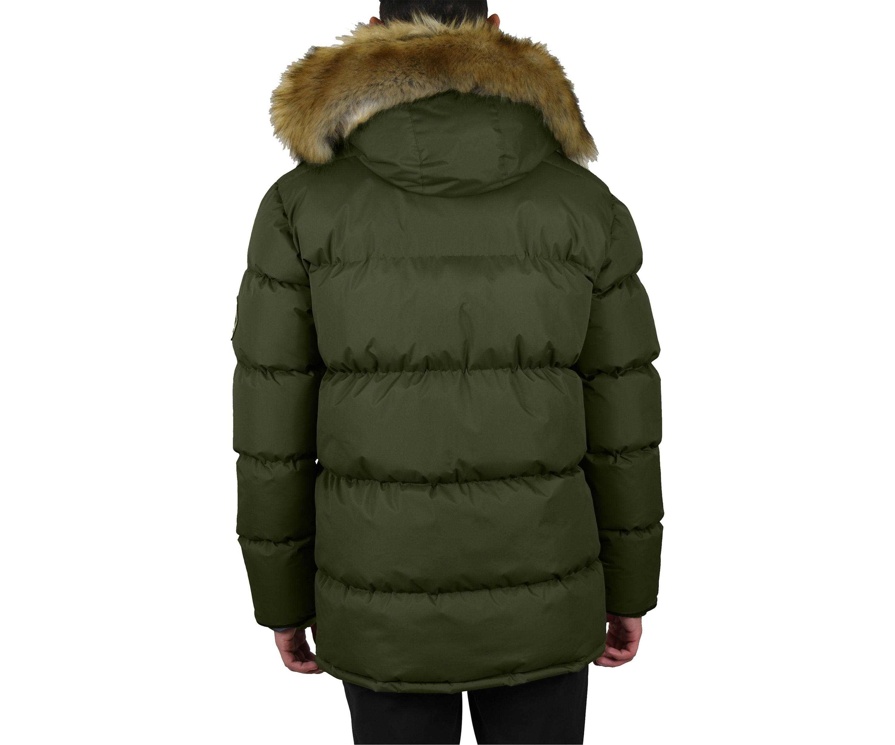 Mens Heavyweight Parka Jacket With Detachable Hood