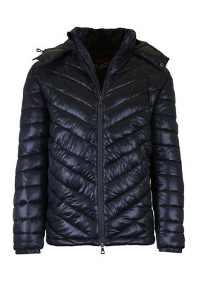 Spire By Galaxy Men's Heavyweight Quilted Hooded Puffer Bubble Jacket ...