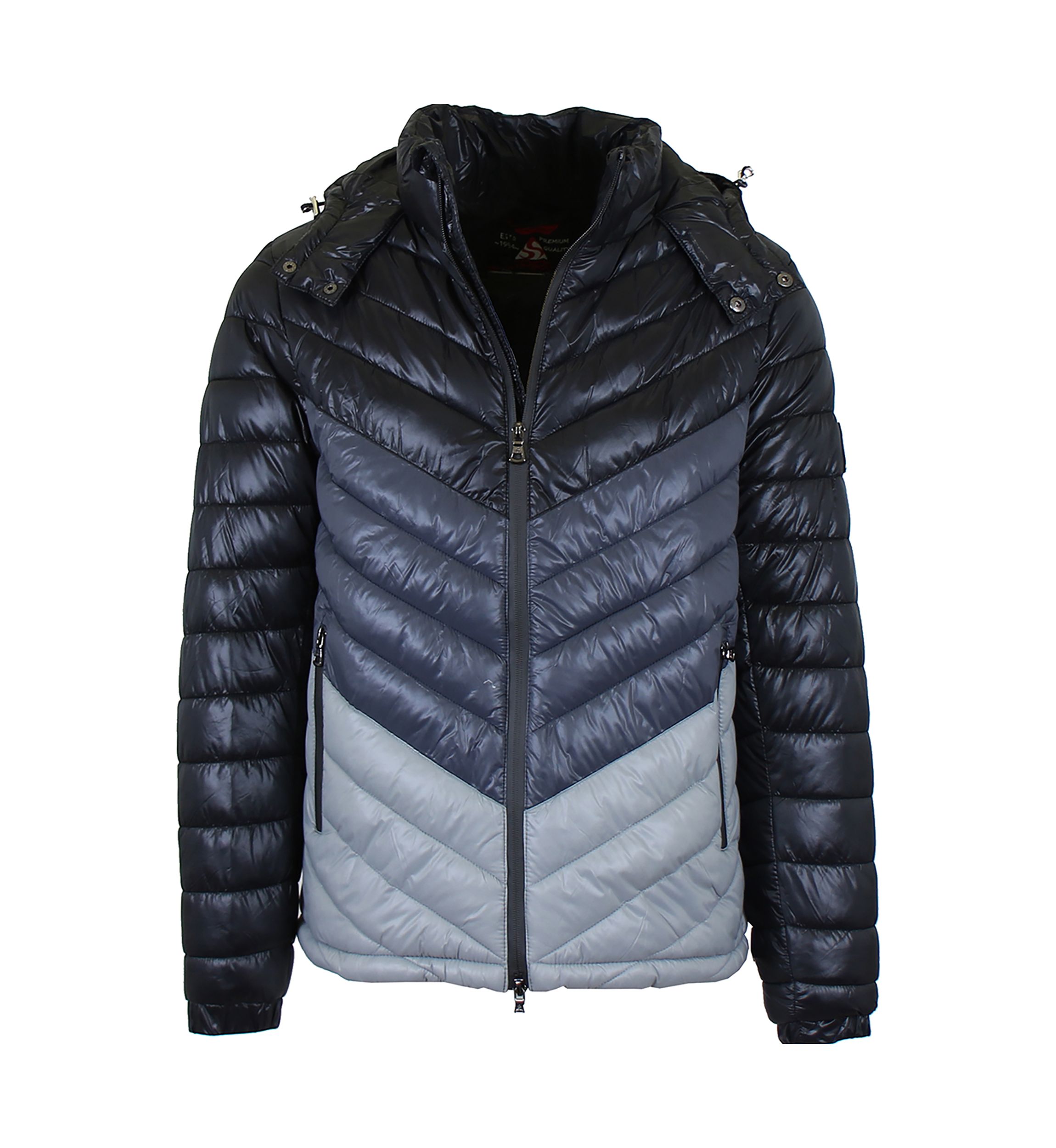Mens Heavyweight Quilted Hooded Puffer Bubble Jacket