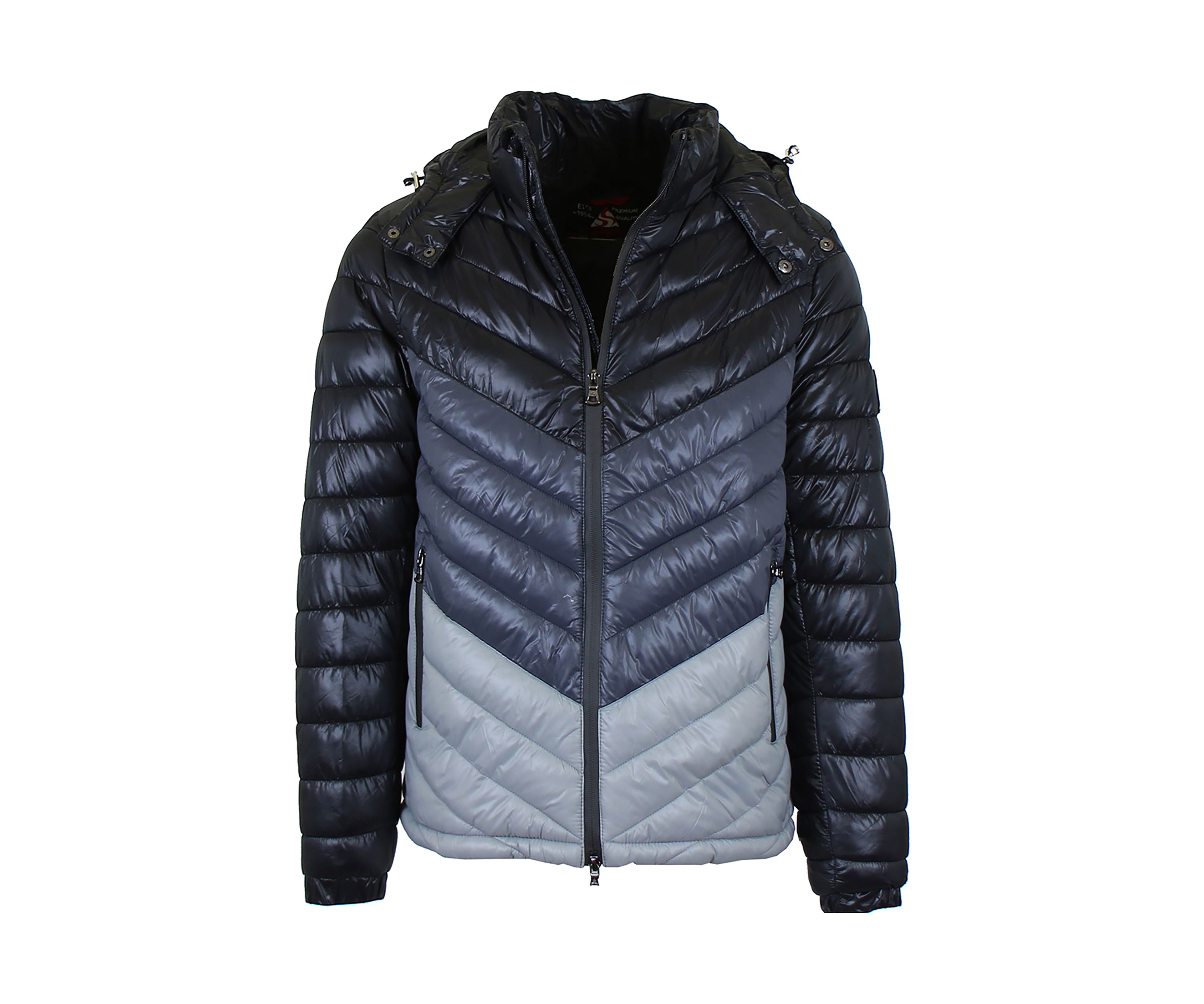 Mens Heavyweight Quilted Hooded Puffer Bubble Jacket