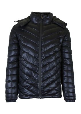 Men's Heavyweight Quilted Hooded Puffer Bubble Jacket