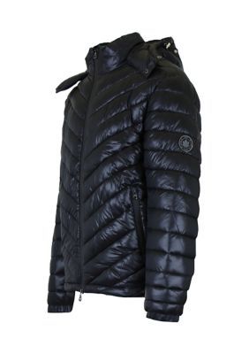 Men's Heavyweight Quilted Hooded Puffer Bubble Jacket