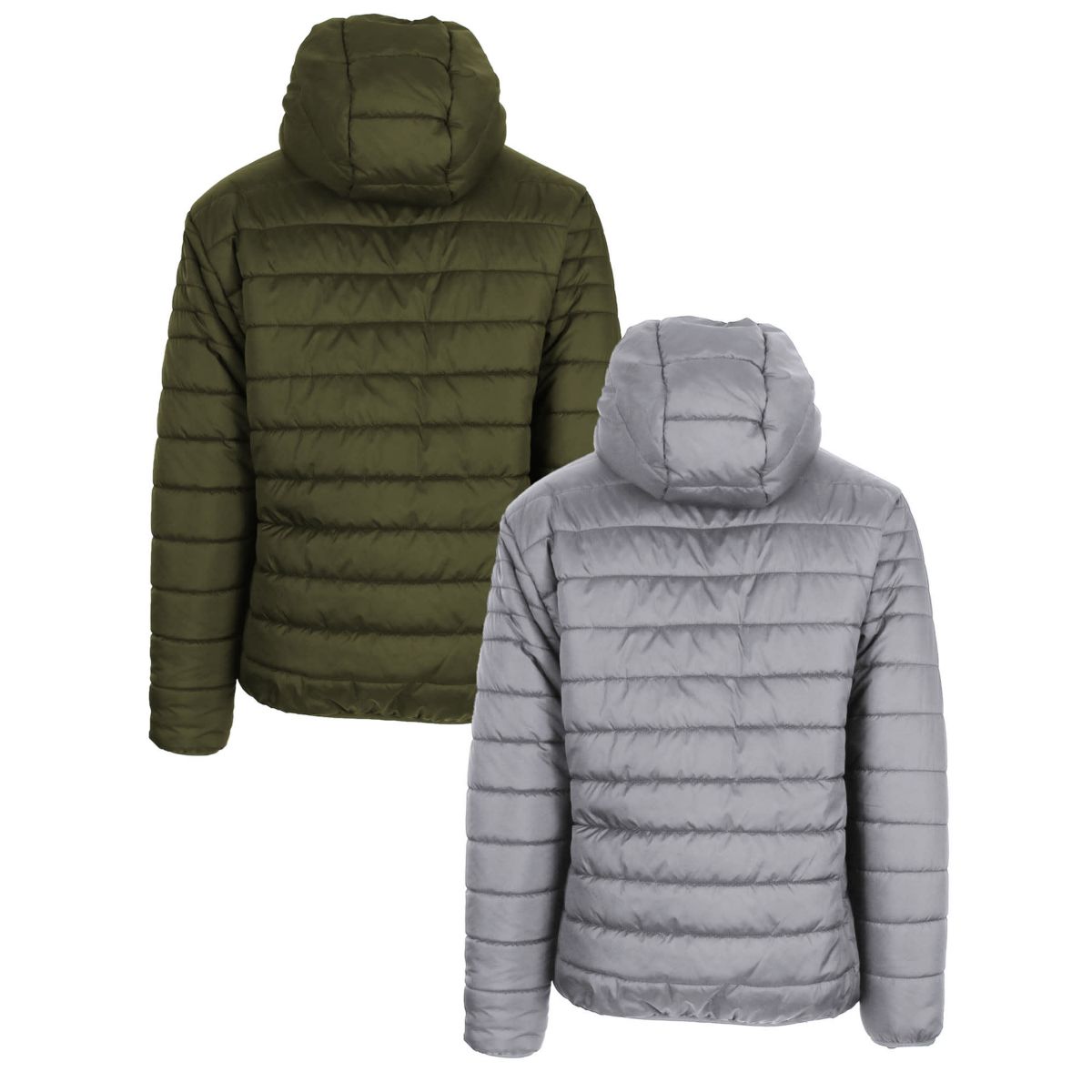 Sherpa Lined Hooded Puffer Jacket-2 Pack