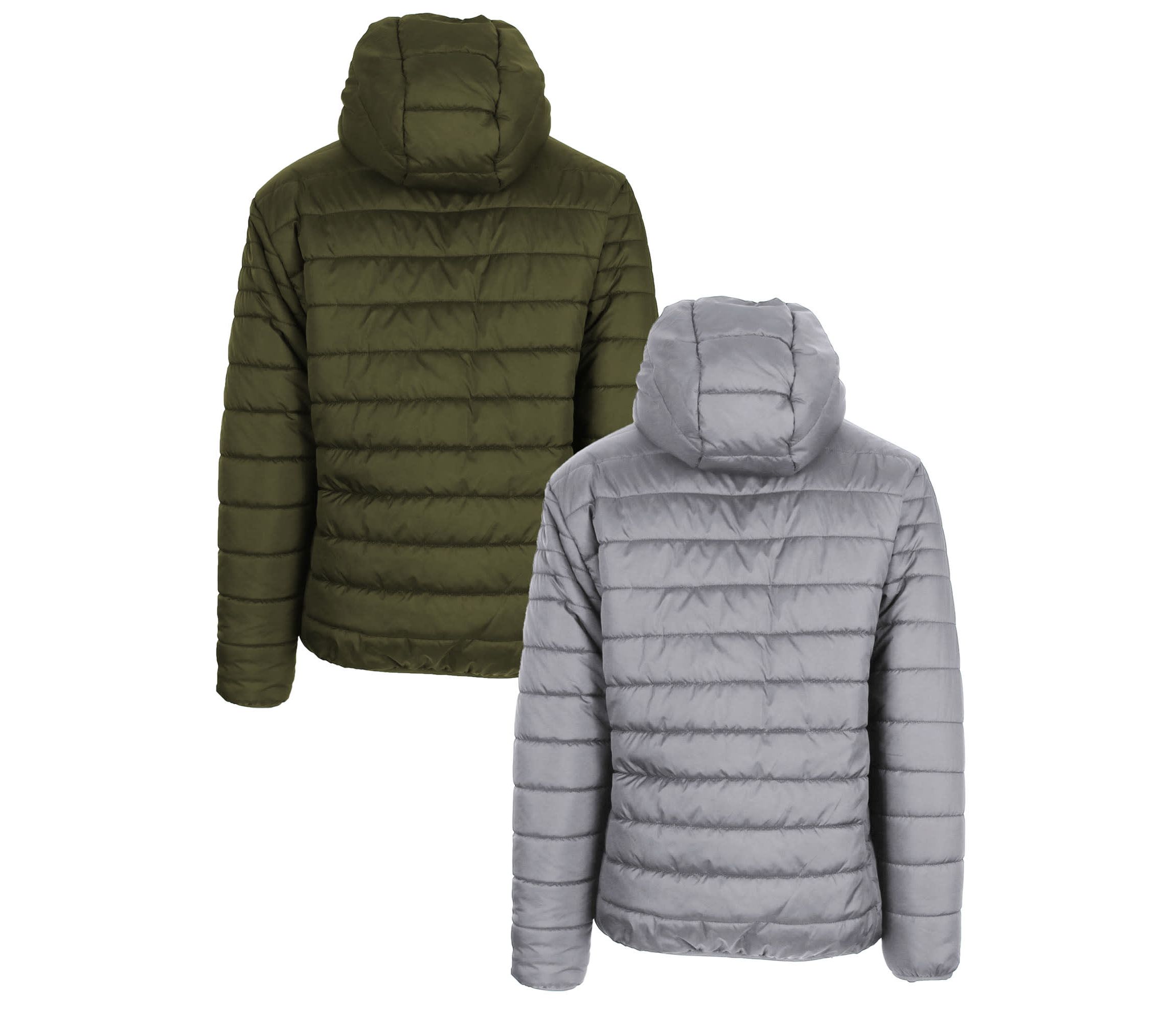 Sherpa Lined Hooded Puffer Jacket-2 Pack