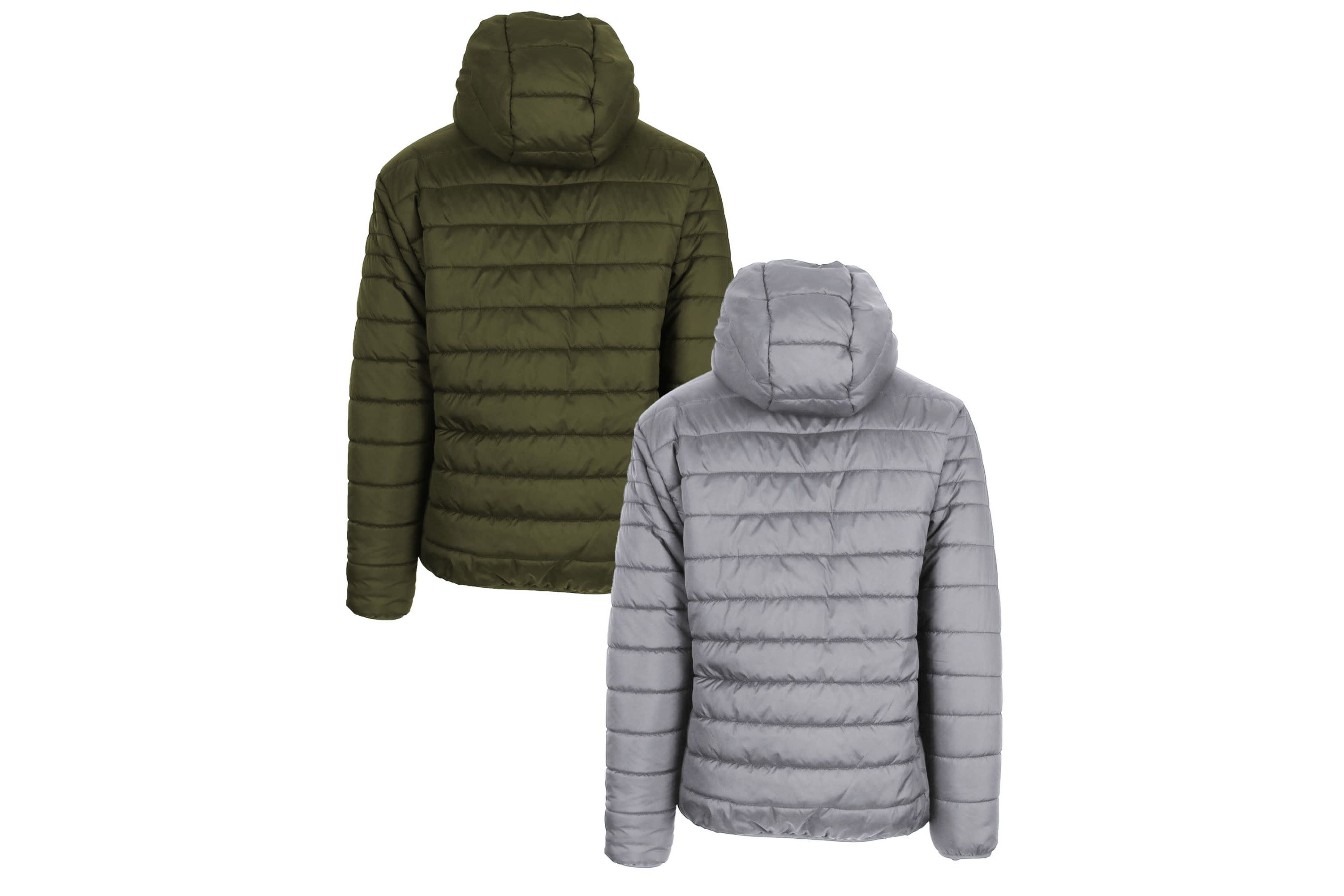 Sherpa Lined Hooded Puffer Jacket-2 Pack