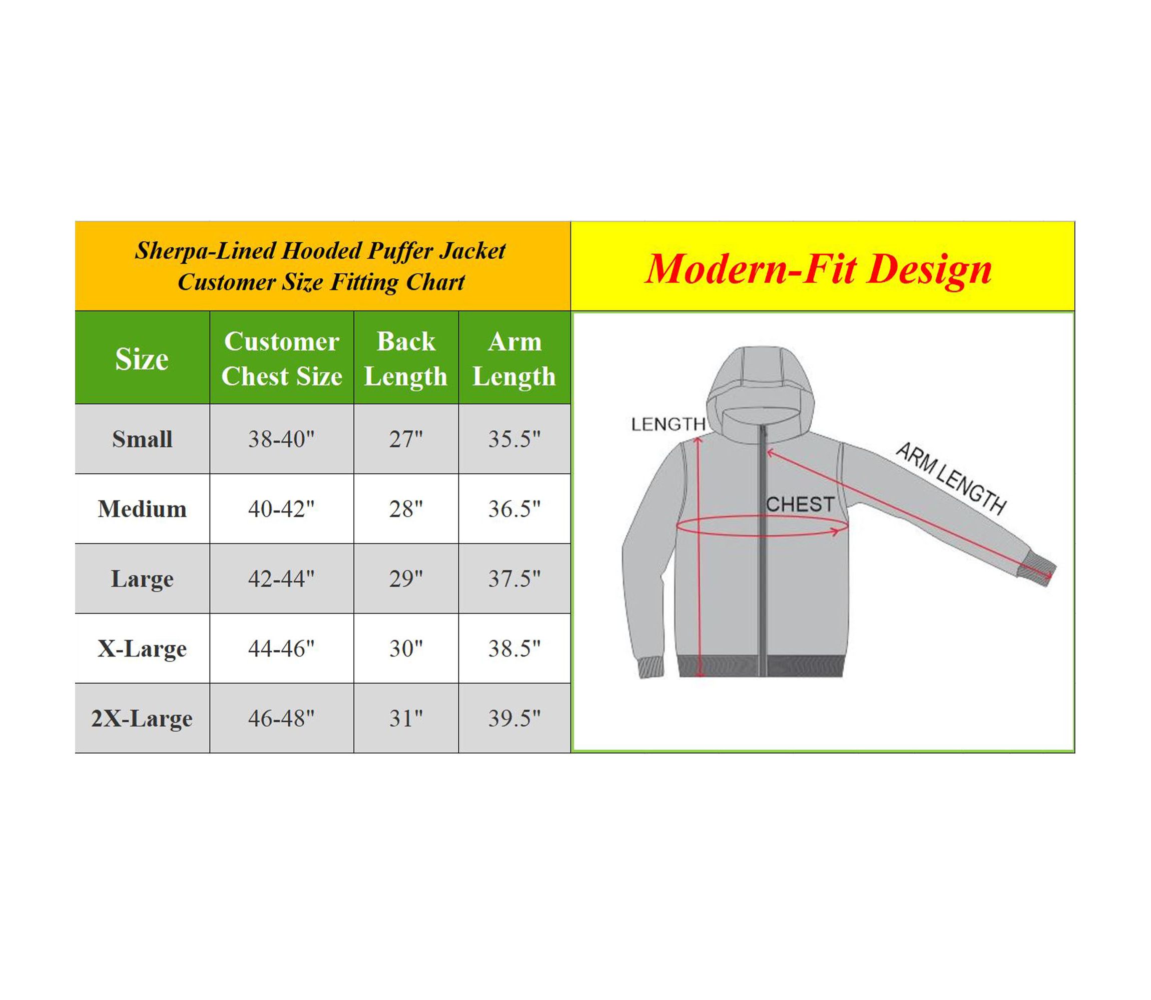 Sherpa Lined Hooded Puffer Jacket-2 Pack