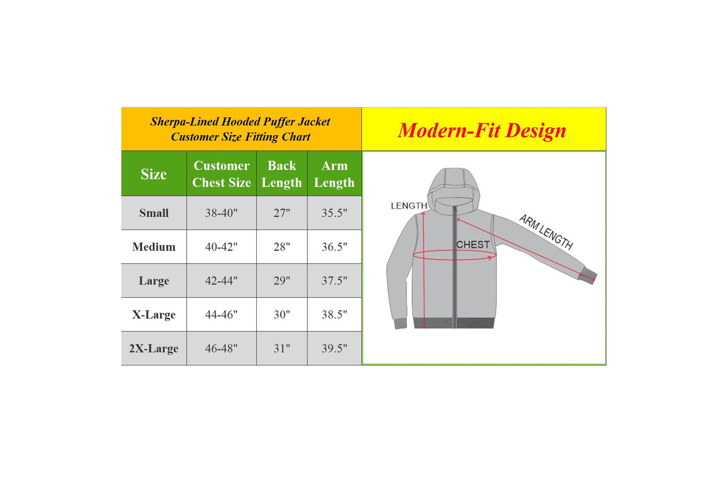 Sherpa Lined Hooded Puffer Jacket-2 Pack