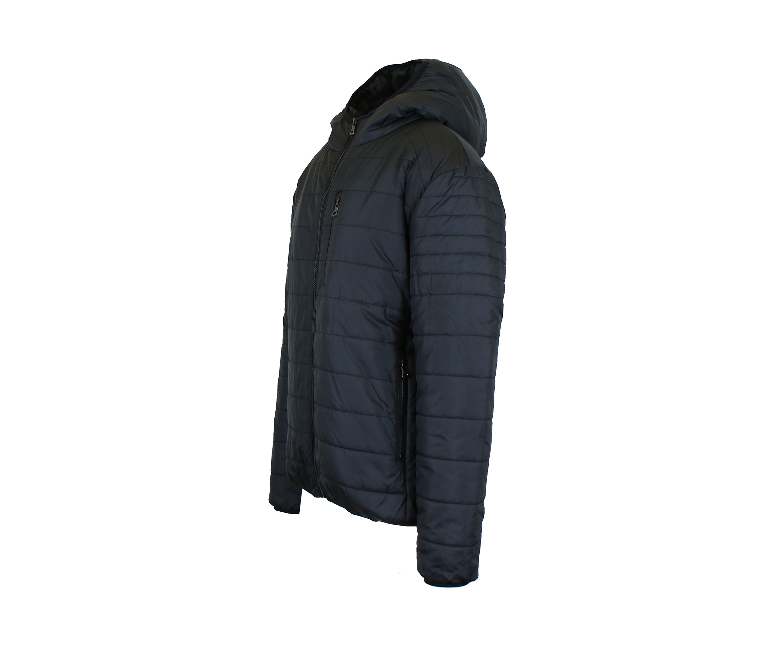 Mens Sherpa  Lined Hooded Puffer Jacket