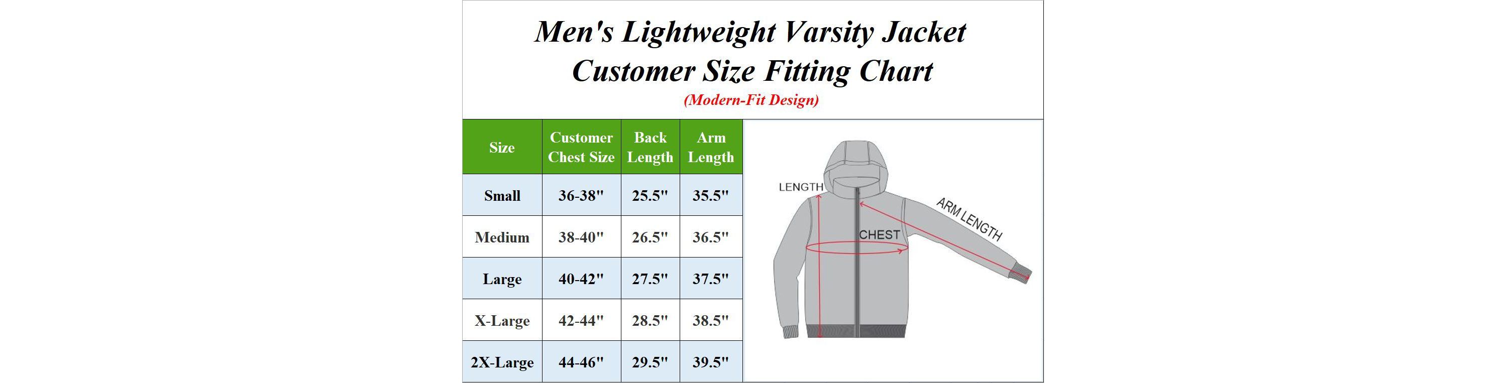 Spire By Galaxy Men’s Lightweight Varsity Jacket