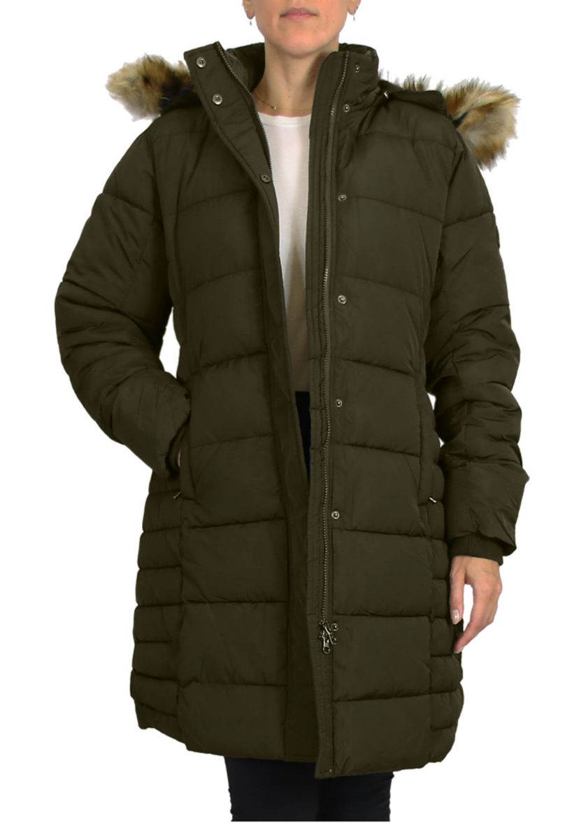 Heavyweight Parka Jacket With Detachable Faux Fur Hood
