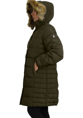 Avalanche celsius hooded quilted long coat sale