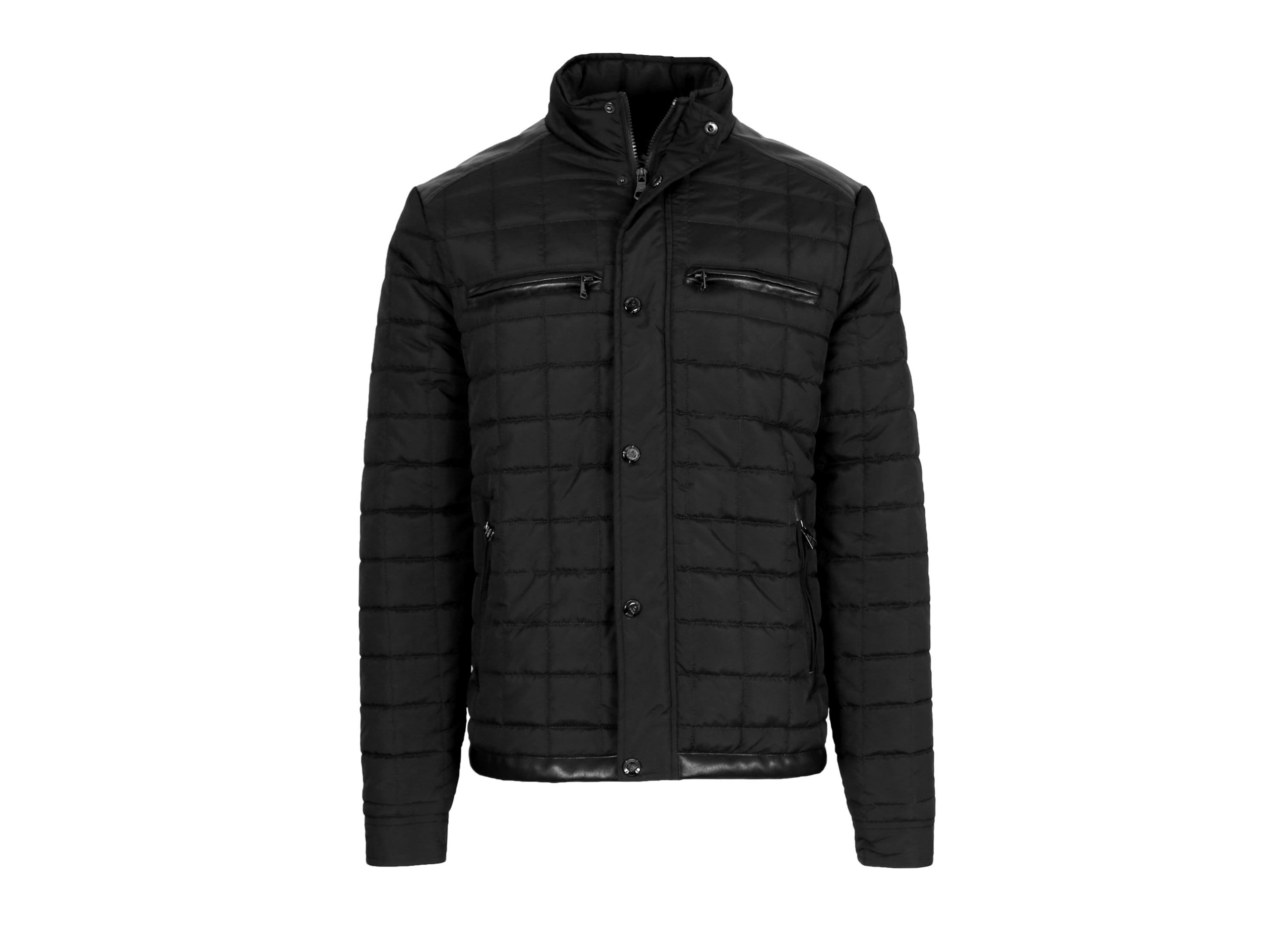 Mens Lightweight Quilted Jacket with Synthetic Trim Design