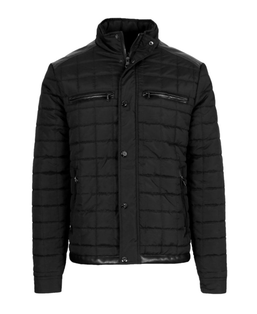 Mens Lightweight Quilted Jacket with Synthetic Trim Design