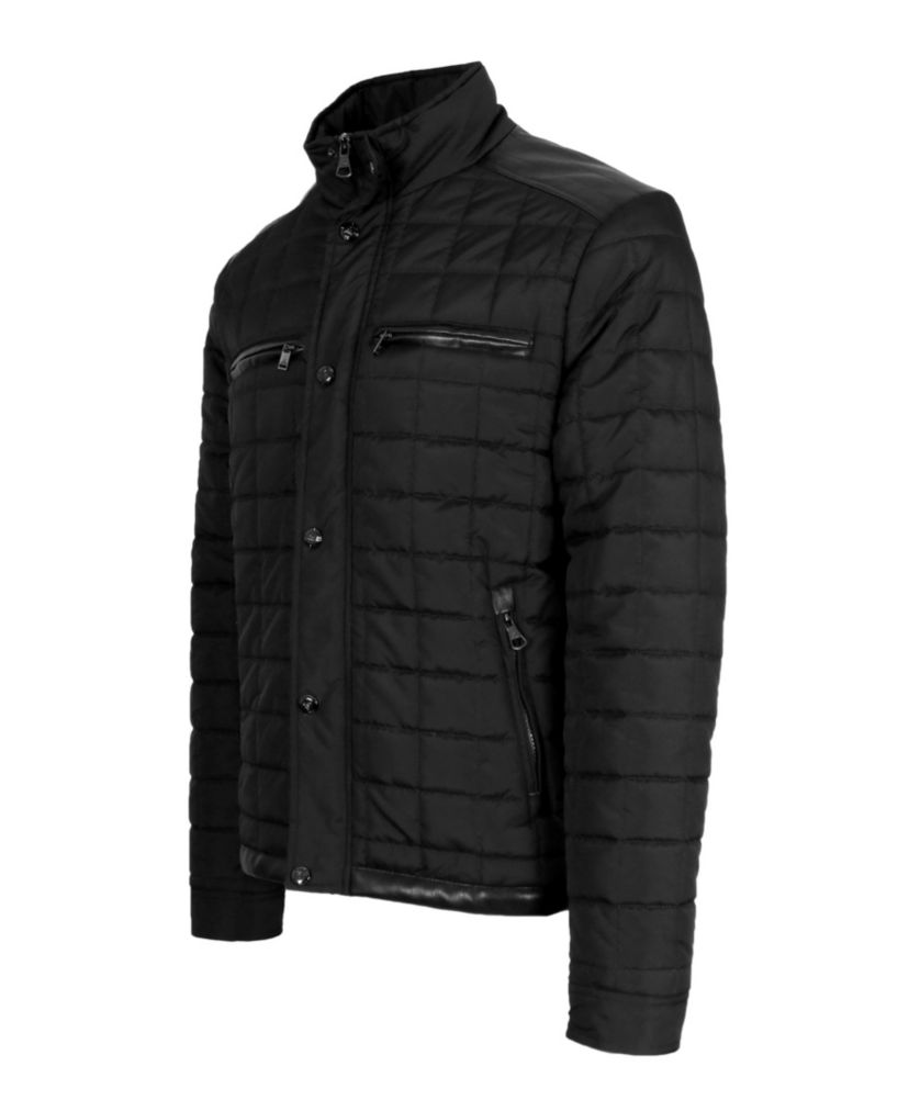Mens Lightweight Quilted Jacket with Synthetic Trim Design