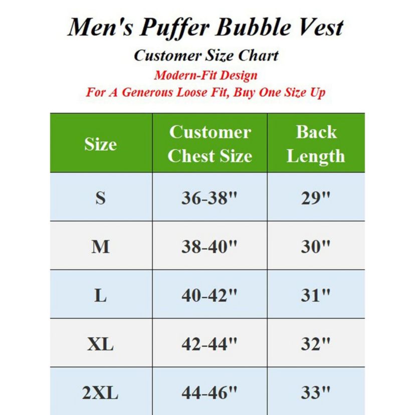 Spire By Galaxy Mens Modern Fit Heavyweight Puffer Bubble Vest-2 Pack