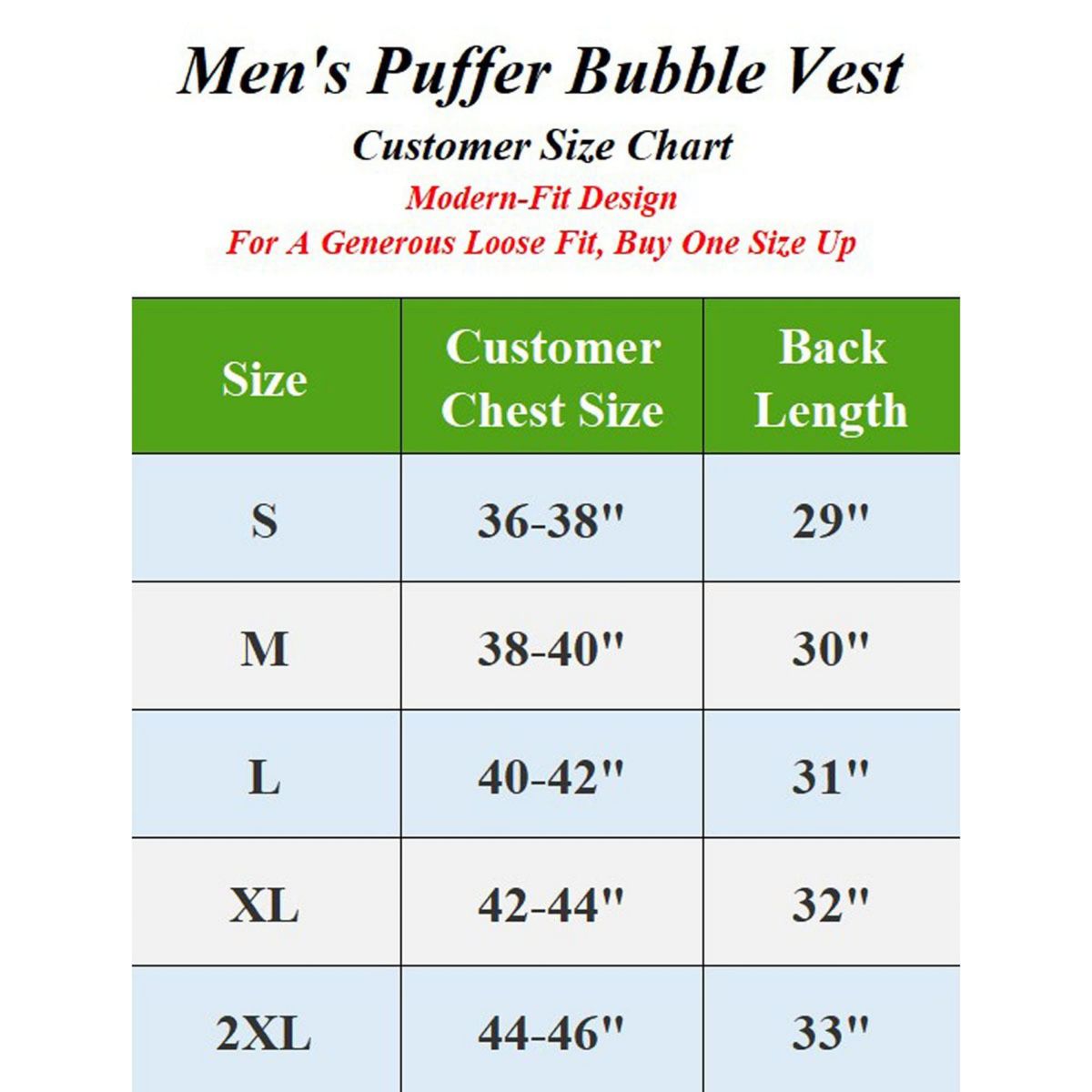 Spire By Galaxy Mens Modern Fit Heavyweight Puffer Bubble Vest