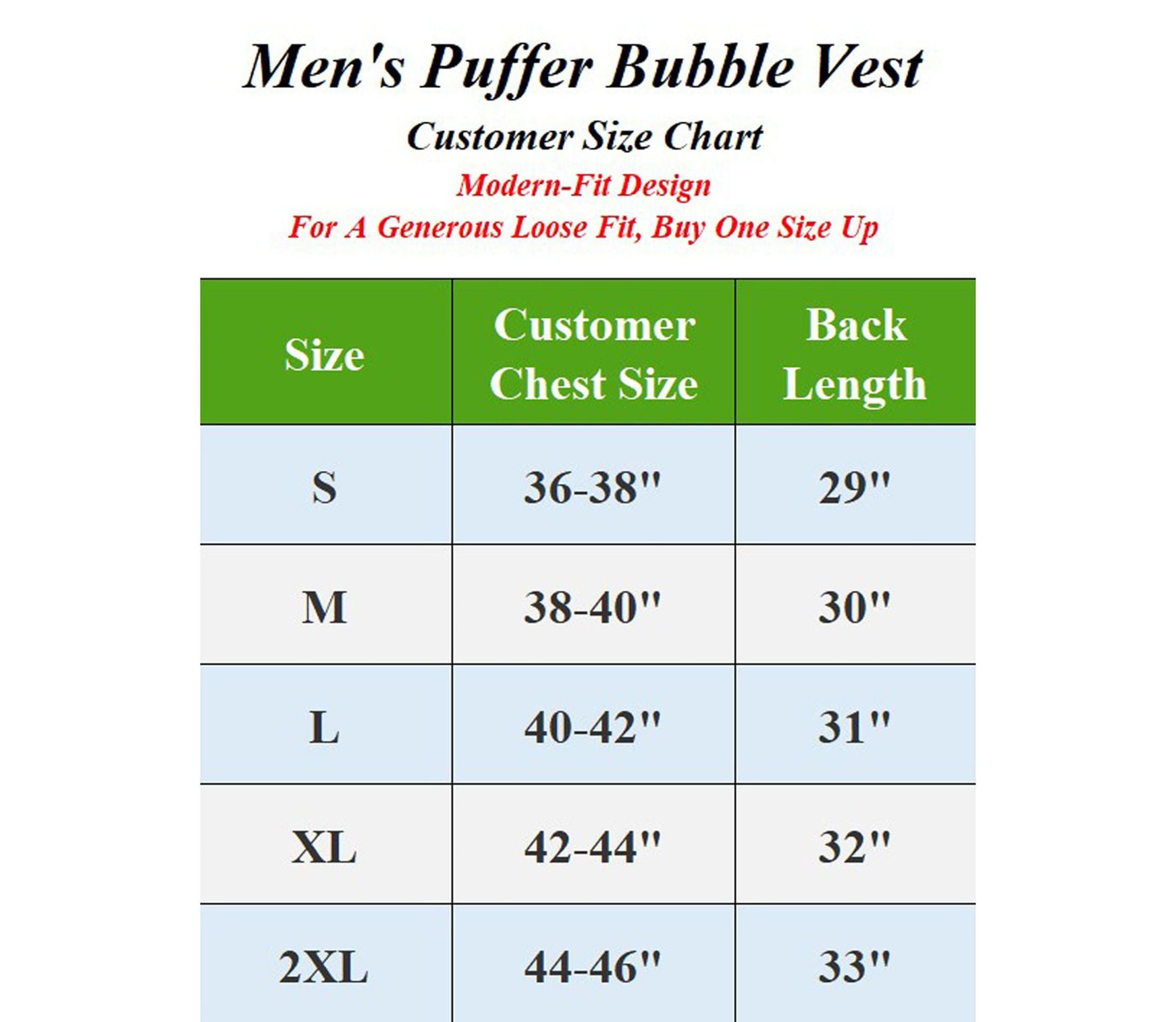 Spire By Galaxy Mens Modern Fit Heavyweight Puffer Bubble Vest
