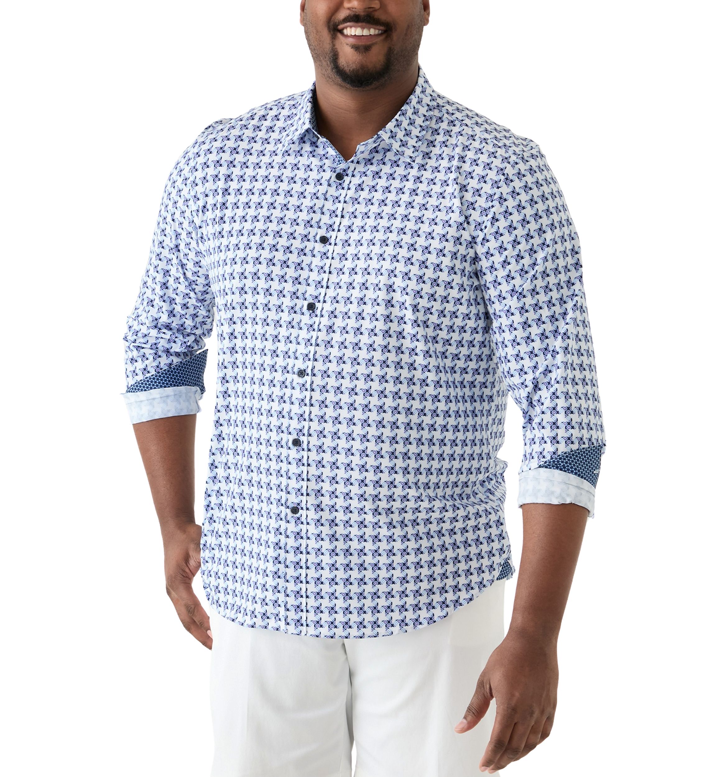 Big & Tall Geo Printed Woven Shirt