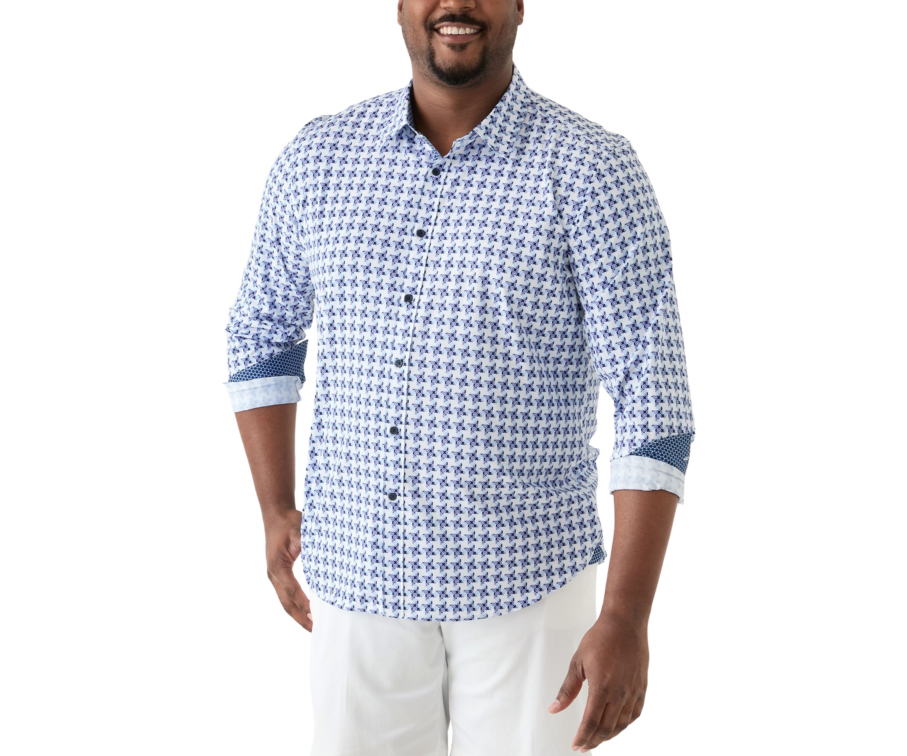 Big & Tall Geo Printed Woven Shirt