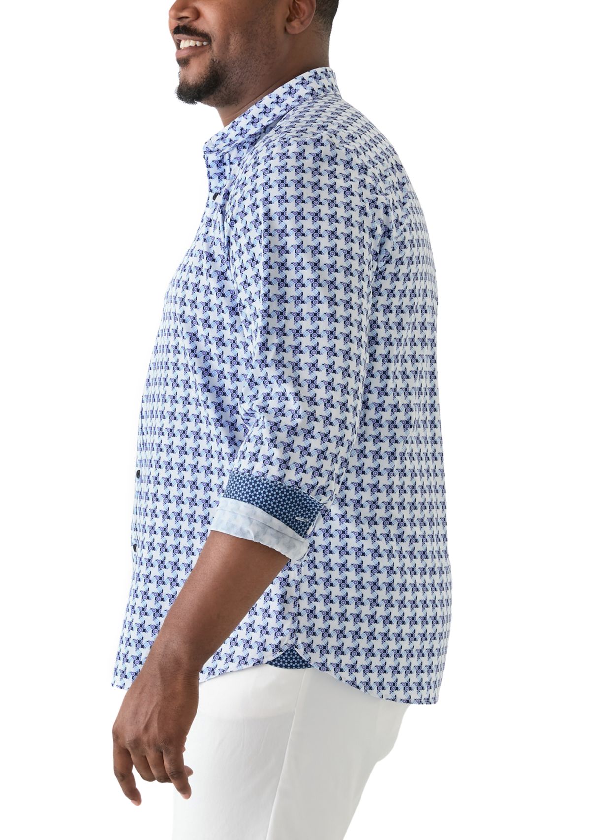 Big & Tall Geo Printed Woven Shirt