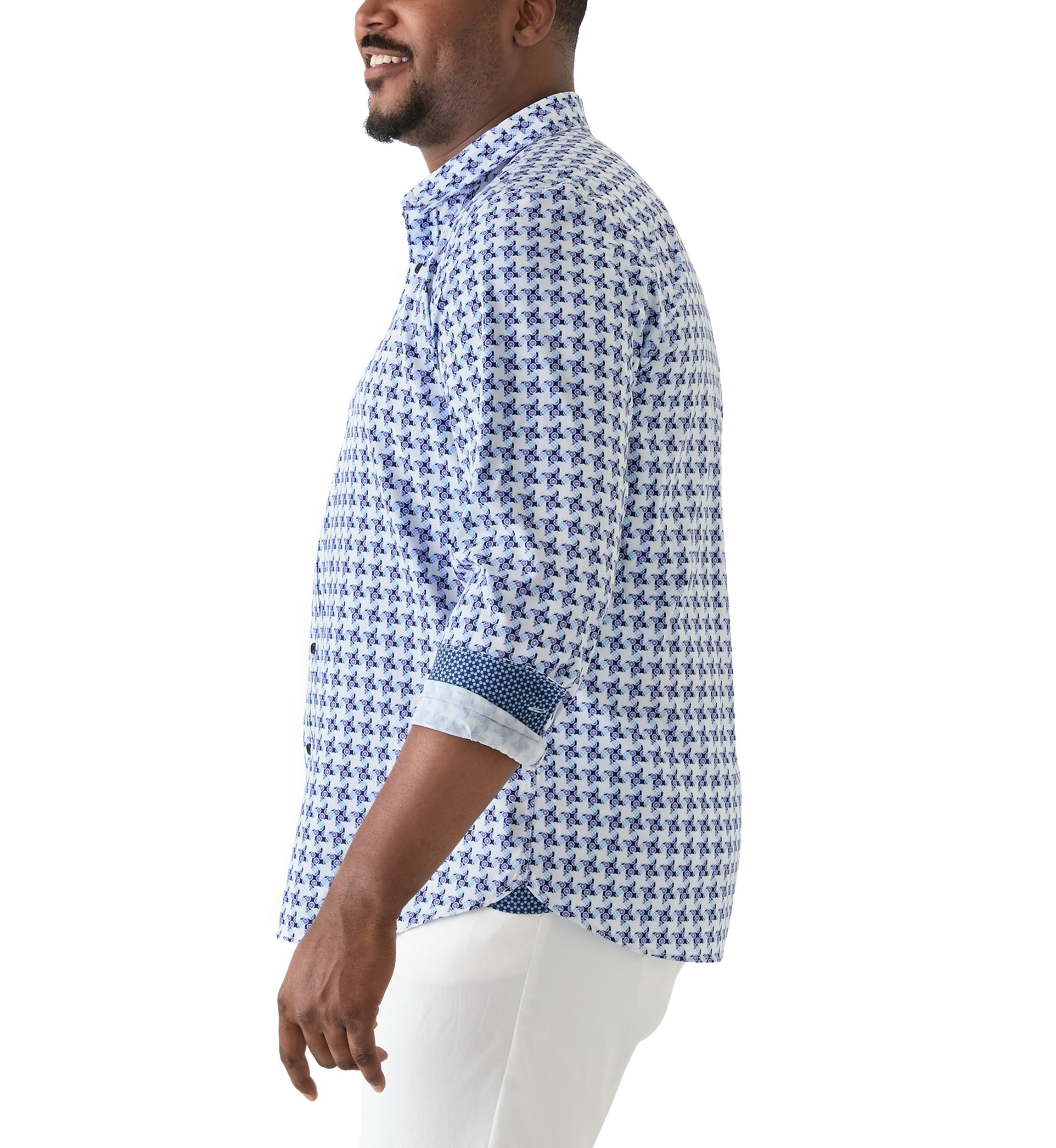 Big & Tall Geo Printed Woven Shirt