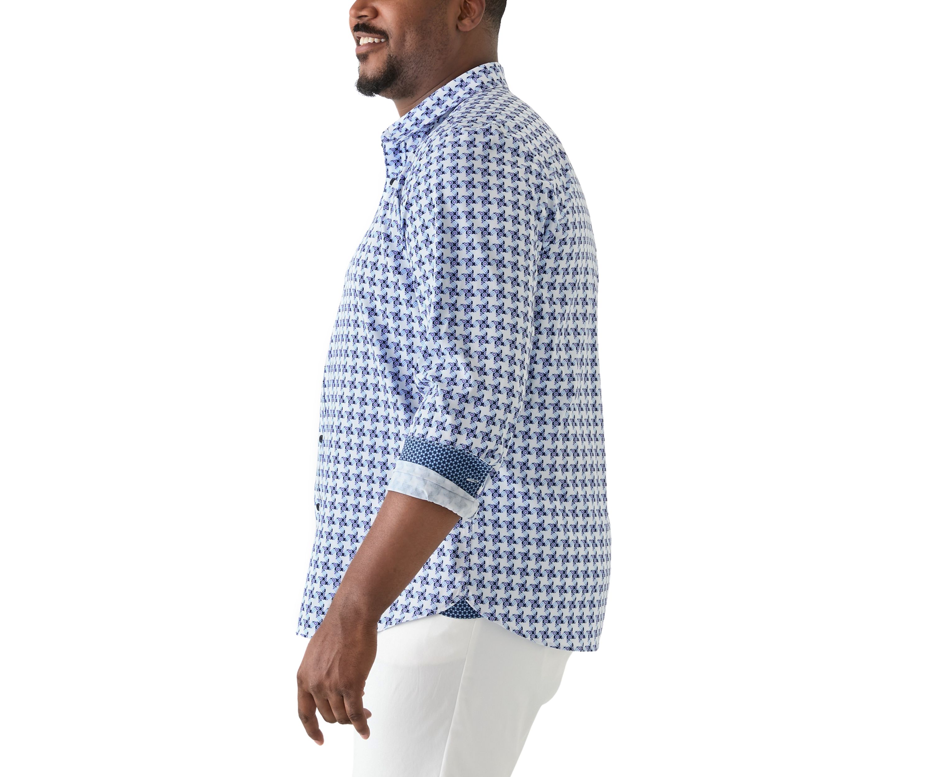 Big & Tall Geo Printed Woven Shirt