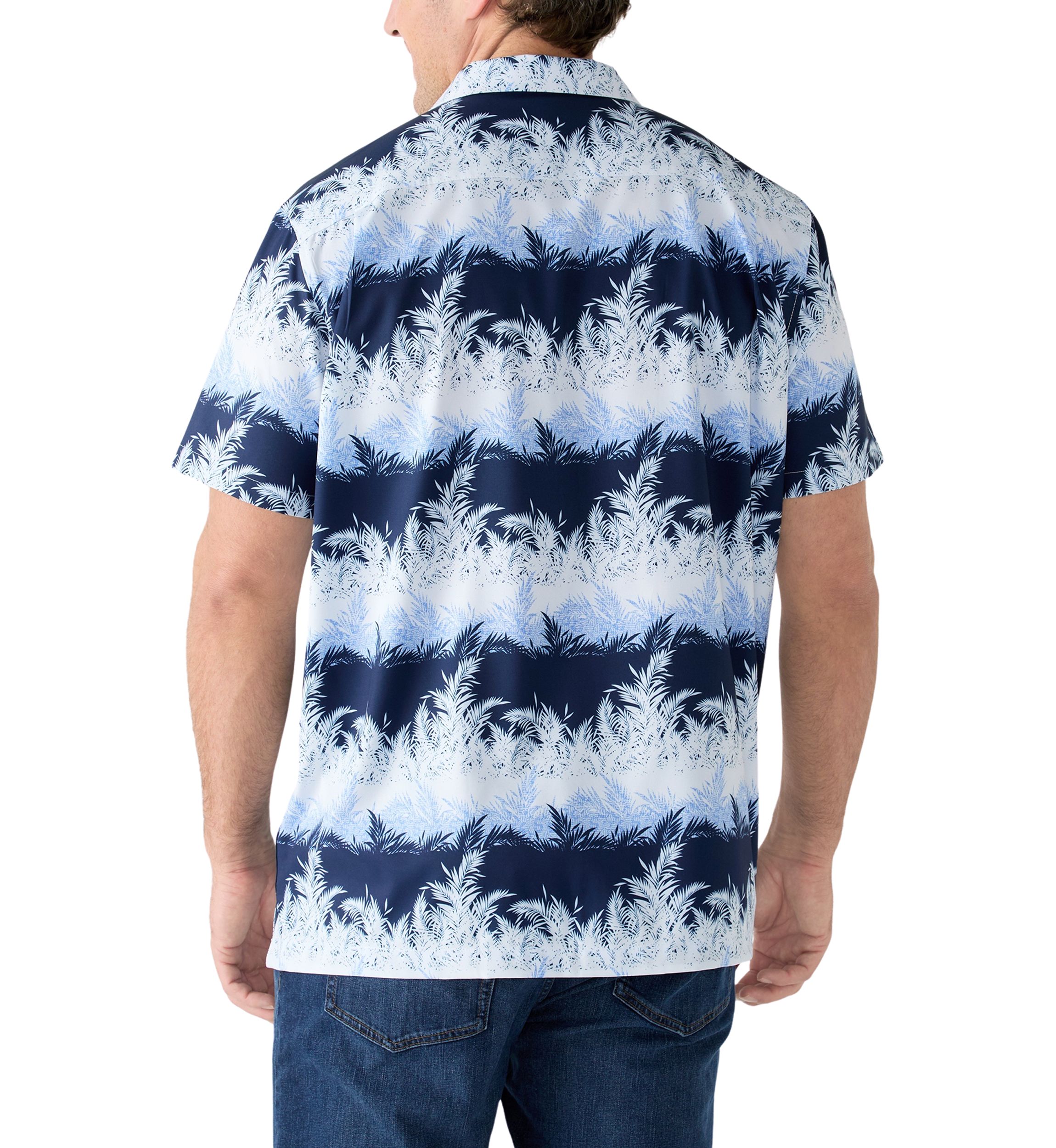 Big & Tall Short Sleeve Tropical Camp Shirt