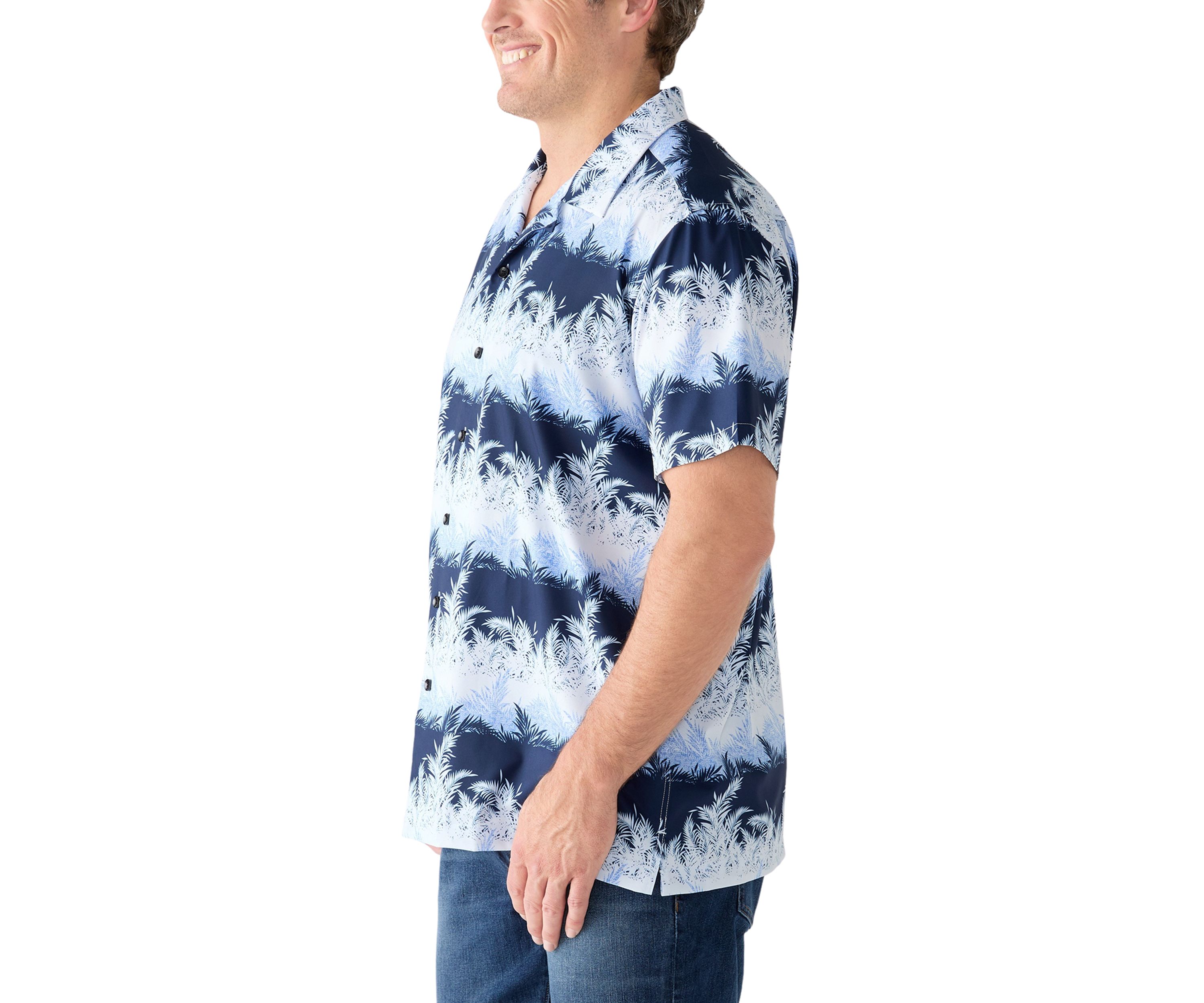 Big & Tall Short Sleeve Tropical Camp Shirt