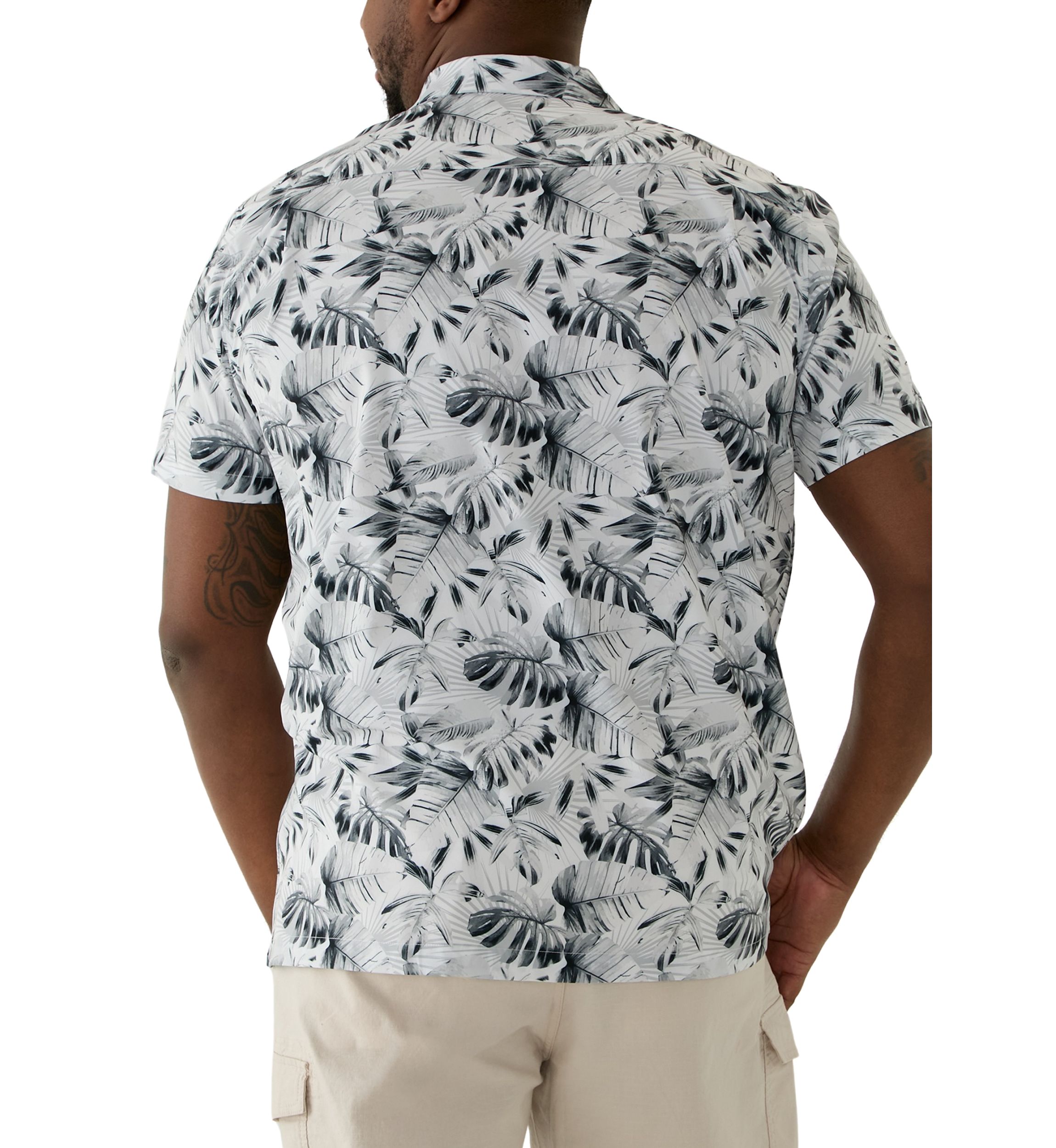 Big & Tall Tropical Printed Woven Shirt