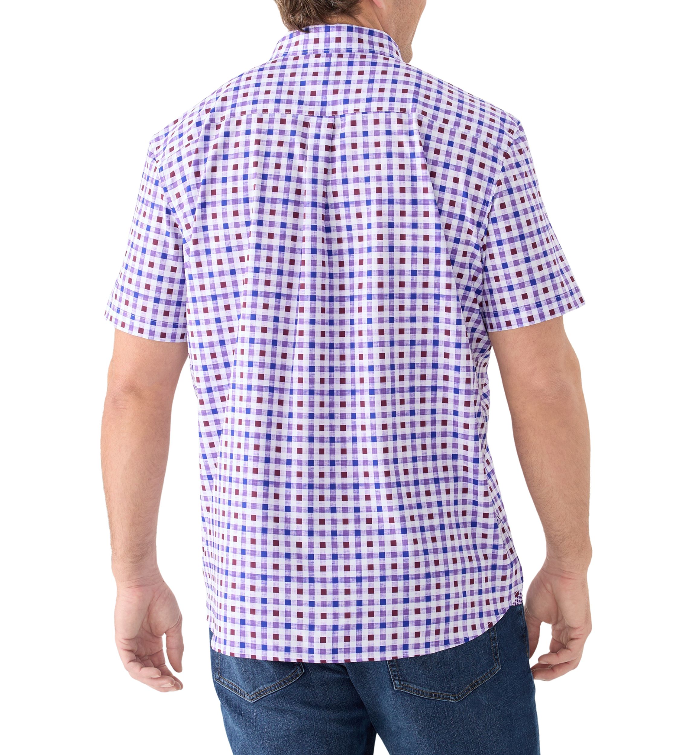 Big & Tall Short Sleeve Plaid Woven Shirt