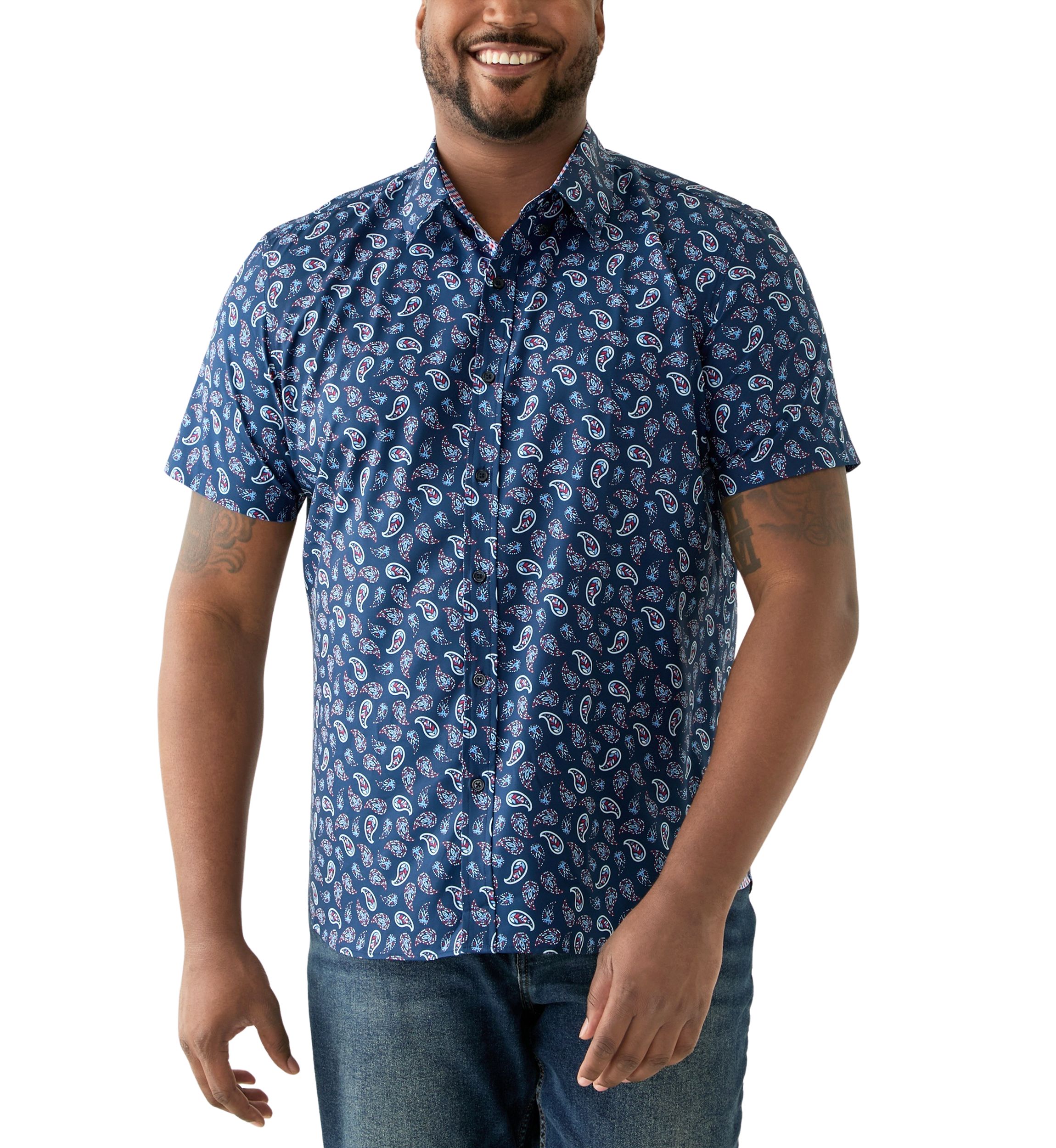 Big & Tall Paisley Woven Shirt 