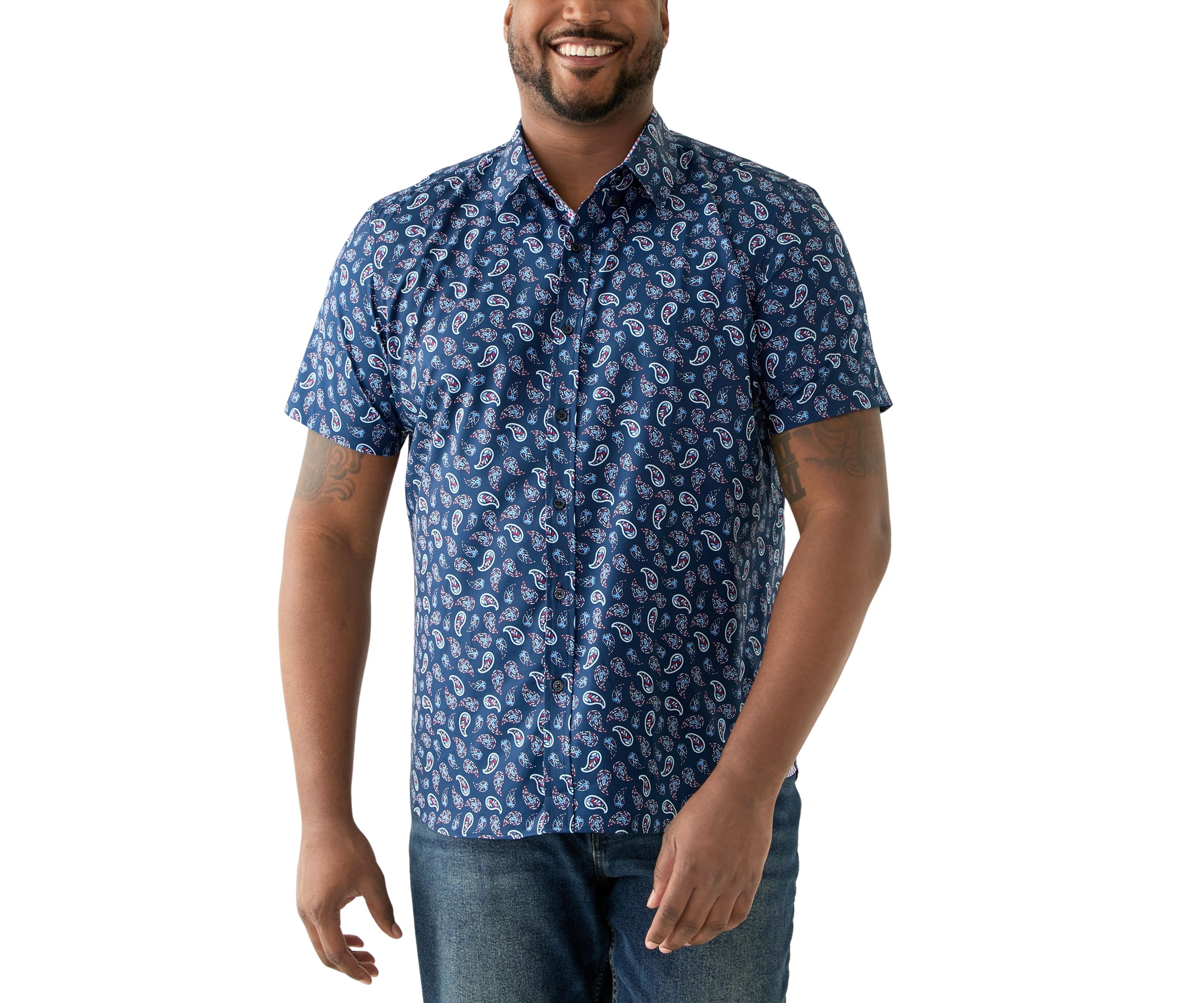 Big & Tall Paisley Woven Shirt 