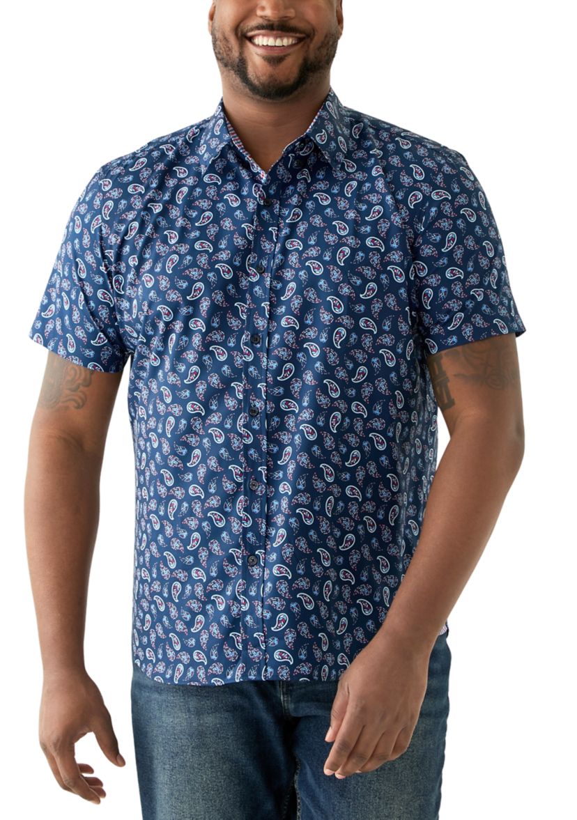 Big & Tall Paisley Woven Shirt 