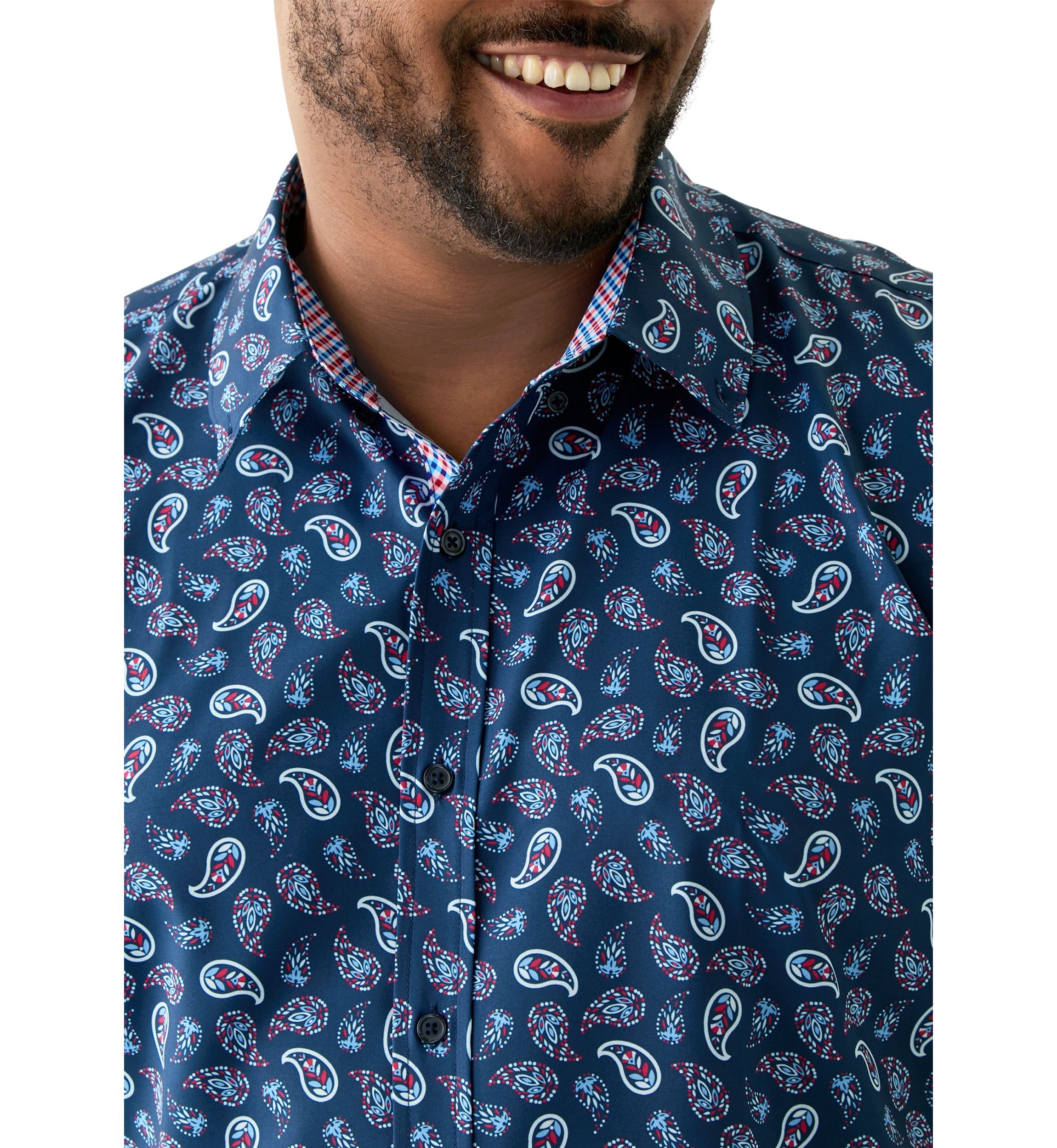 Big & Tall Paisley Woven Shirt 