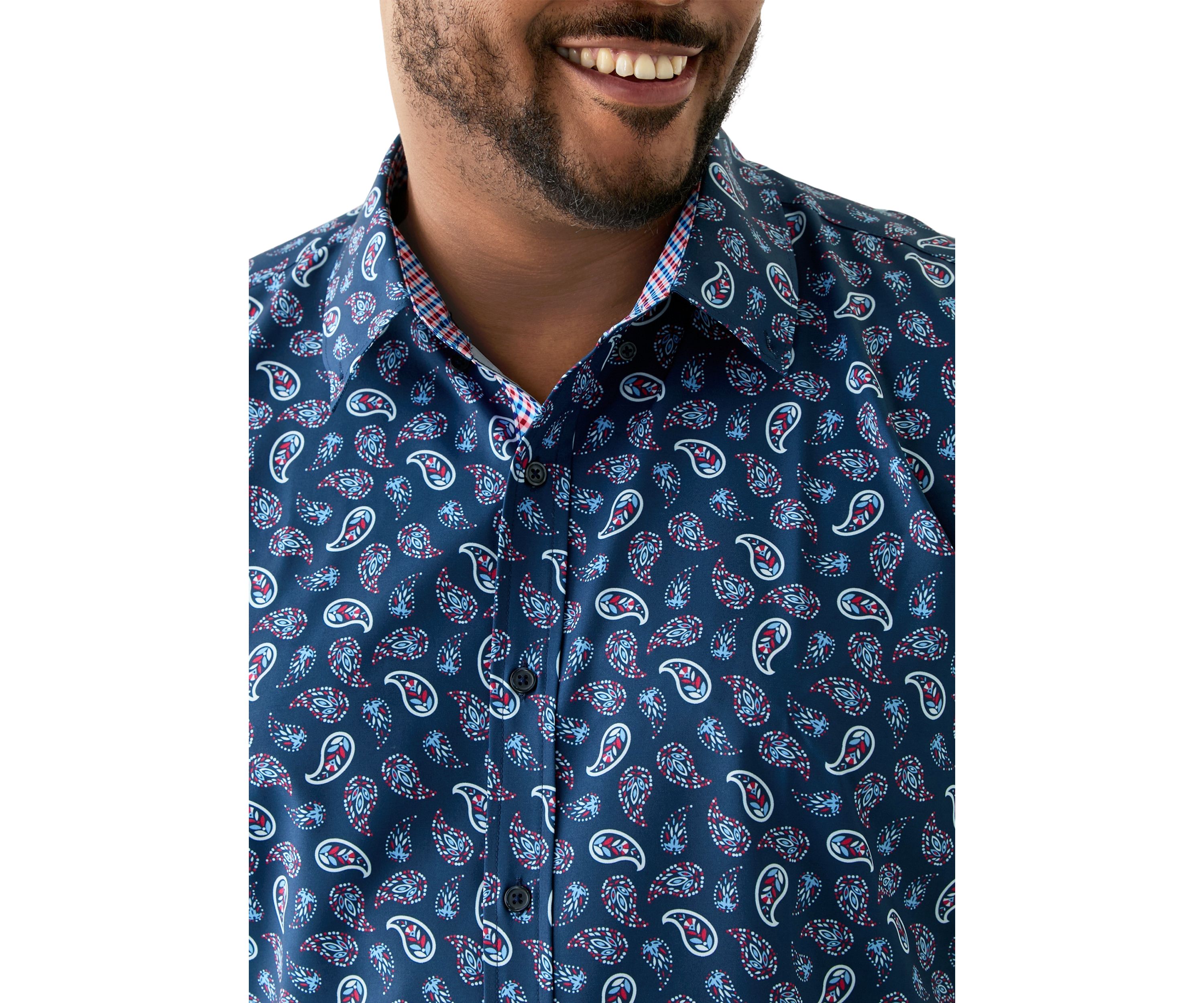 Big & Tall Paisley Woven Shirt 