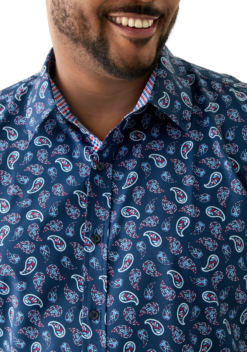 Big & Tall Paisley Woven Shirt 