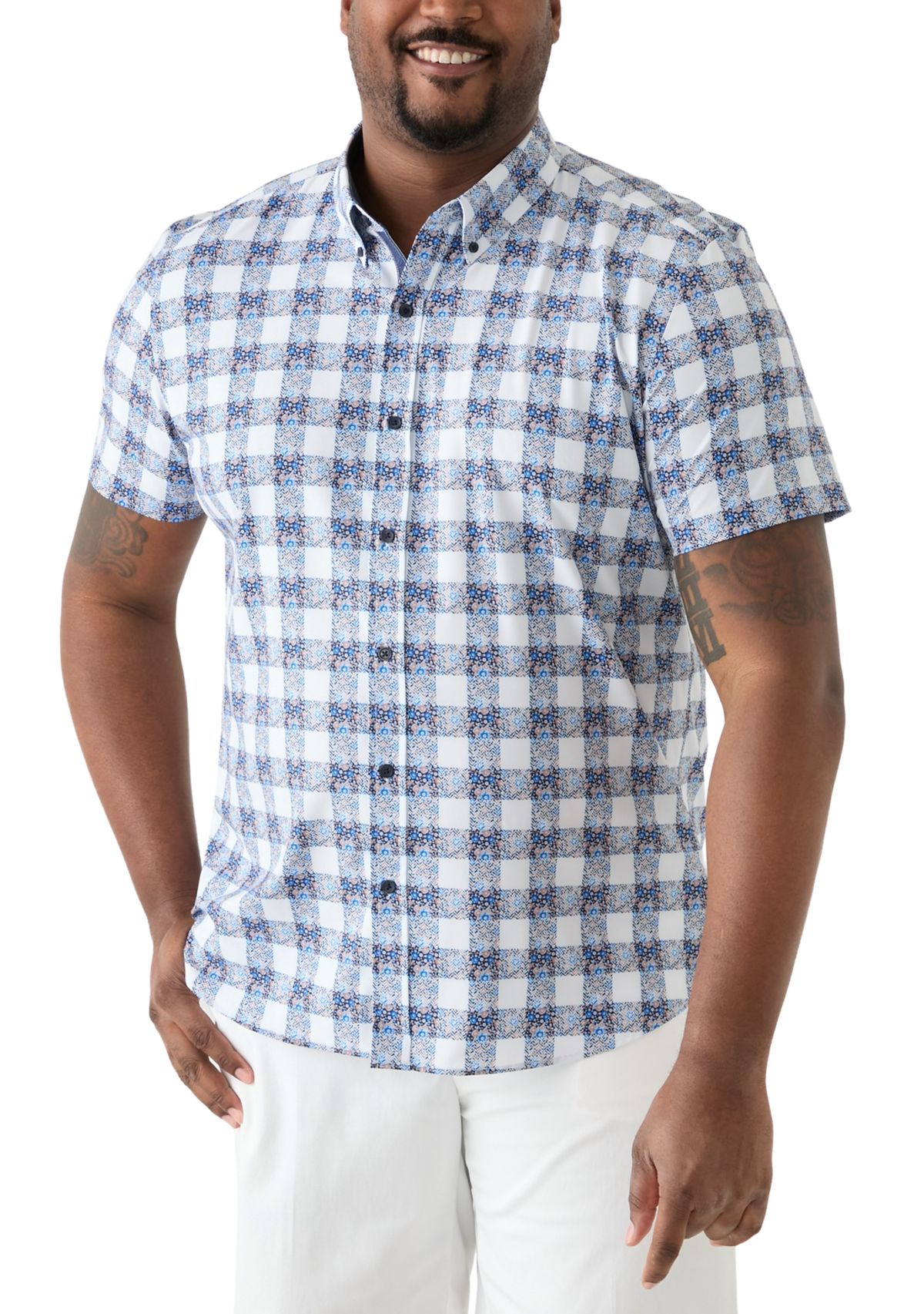 Big & Tall Printed Woven Shirt