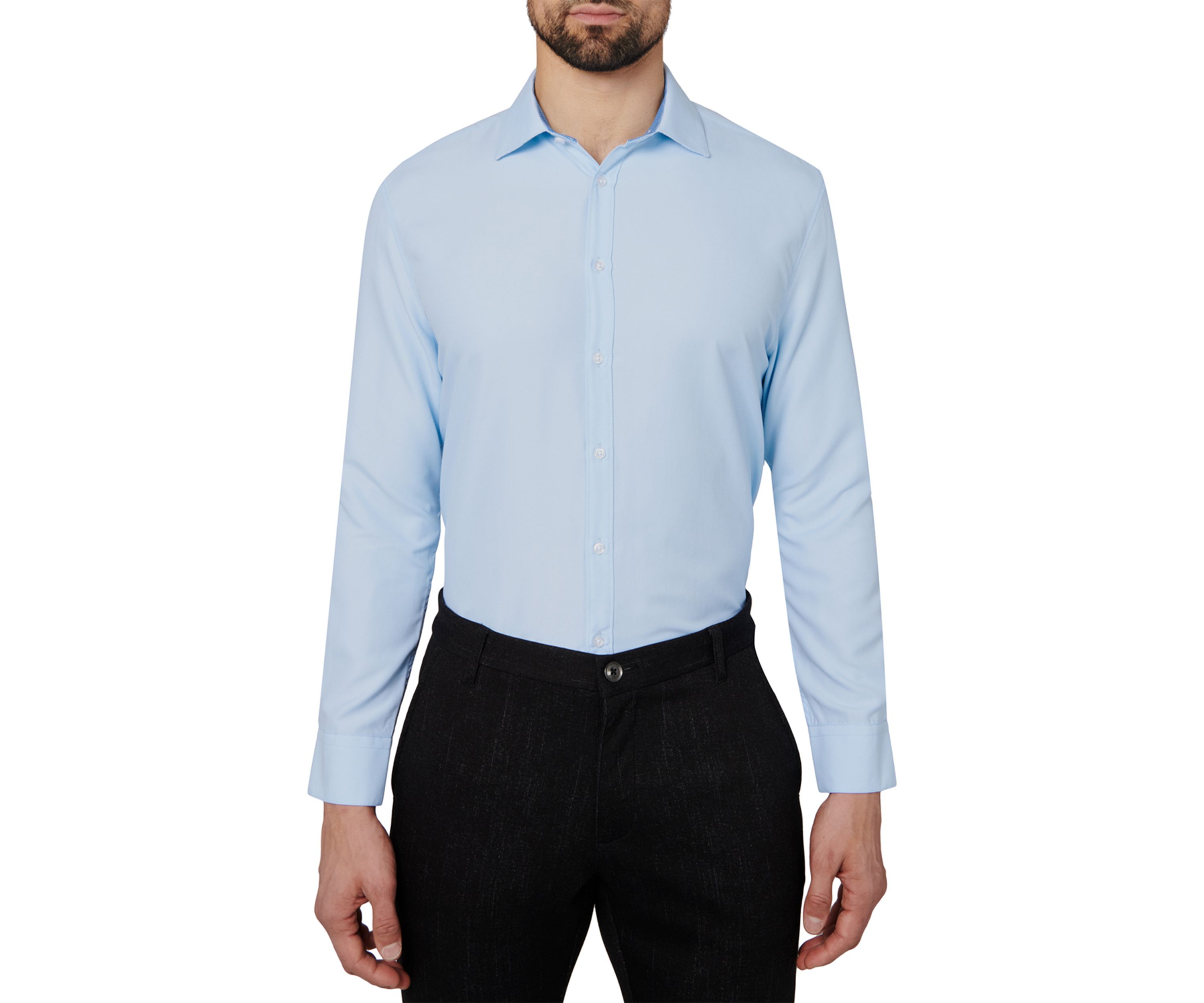 Slim Fit Solid Dress Shirt
