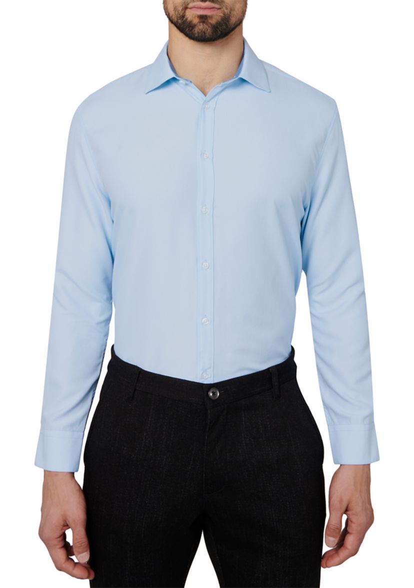 Slim Fit Solid Dress Shirt