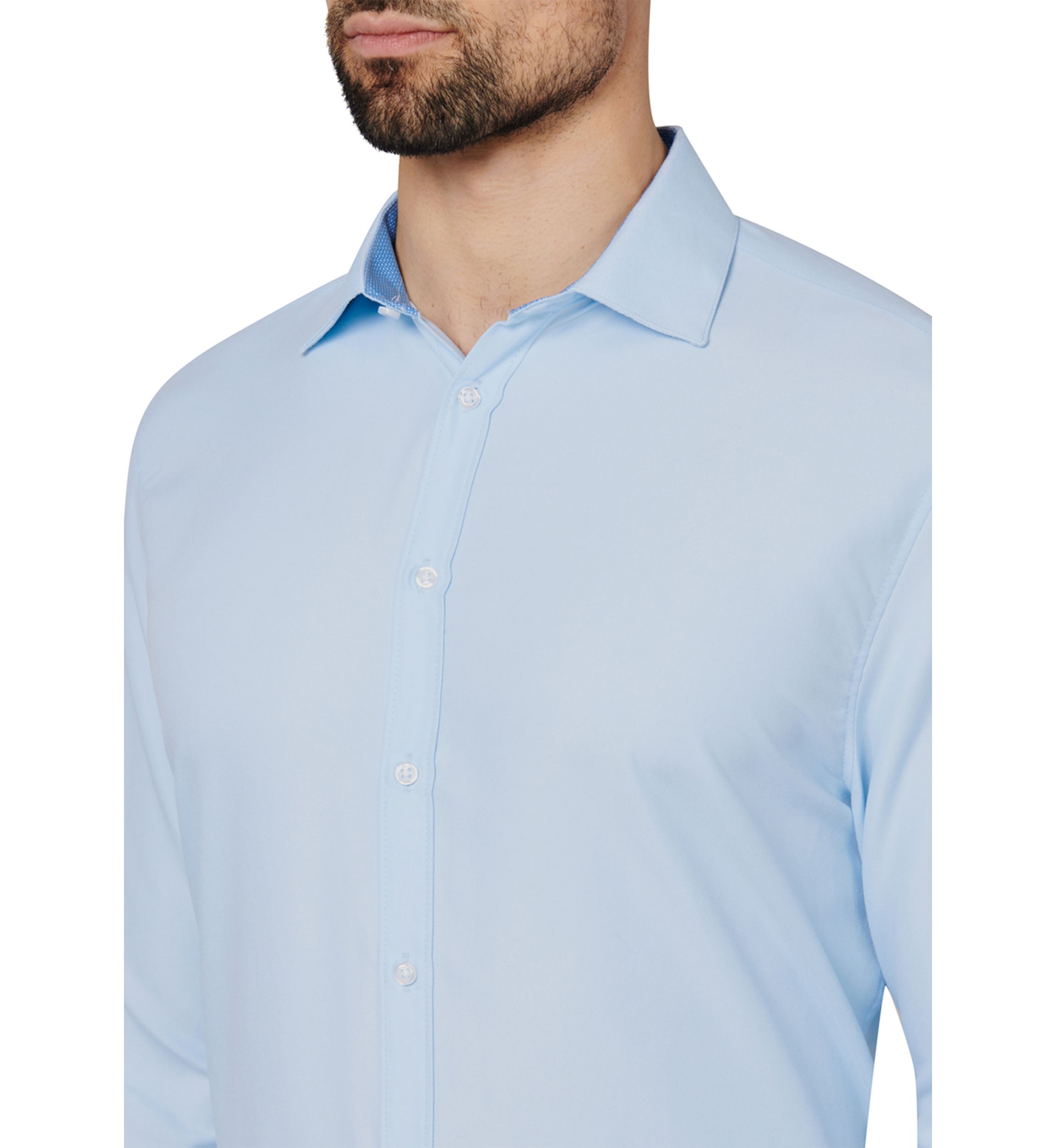 Slim Fit Solid Dress Shirt