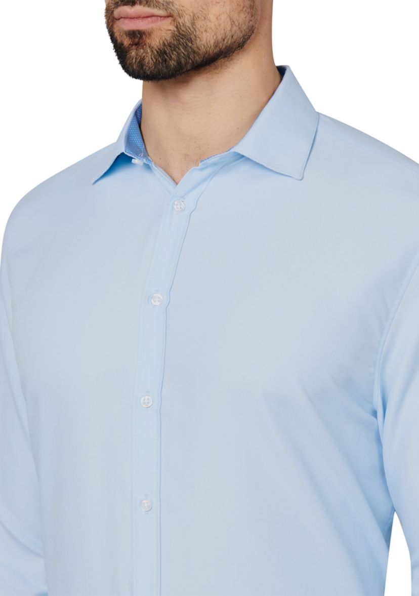 Slim Fit Solid Dress Shirt