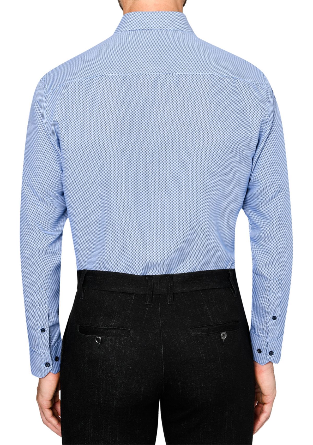 Slim Fit Zig Zag Print Dress Shirt